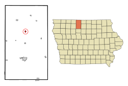 Location of Bancroft, Iowa