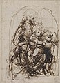 Study for the Madonna of the Cat, British Museum (recto)