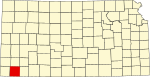 State map highlighting Stevens County