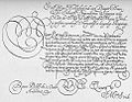 Maria Strick, calligraphy example, 1620