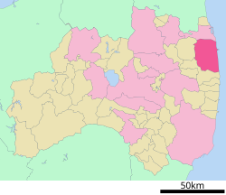 Location of Minamisōmain Fukushima Prefecture