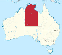 Map of Australia with highlighted