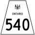 Highway 540 marker