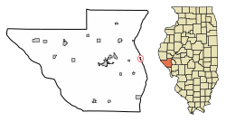 Location of Florence in Pike County, Illinois.