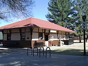 Peoria Railroad Depot – built in 1895 in Peoria, Az., was dismantled and rebuilt at the park
