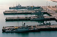 A base naval saudita de Jubail.