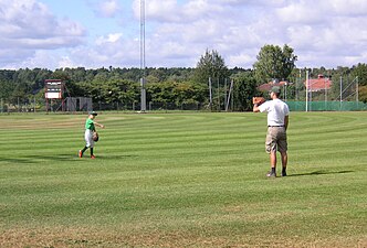 Skarpnäcks sportfält med baseboll.