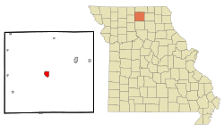 Location of Milan, Missouri