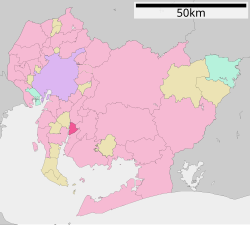 Location of Takahama in Aichi Prefecture