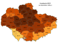 Доля украинцев в населении округов Украинской ССР (перепись 1926 года)