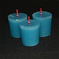 Hand-poured blue votive candles