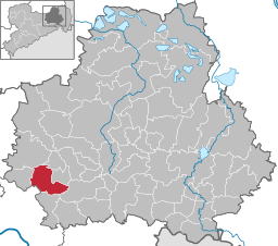 Läget för kommunen Wachau i Bautzen