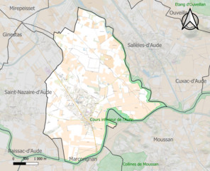 Carte de la ZNIEFF de type 1 localisée sur la commune.