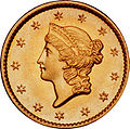 Moeda dun dólar de ouro (A/). (1849-1854) [35]