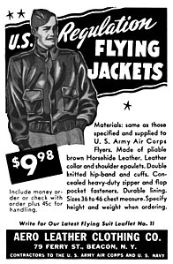 An A-2 U.S. regulation bomber jacket