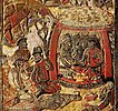 The Sogdian merchant An Jia with a Turkic Chieftain in his yurt.[27][28]