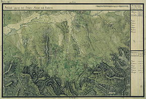 Bănia în Harta Iosefină a Banatului, 1769-72