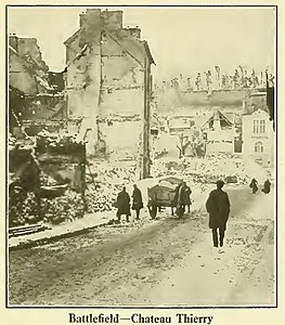 Champ de bataille de Château-Thierry, vu en 1920.