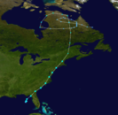 Hurricane Brenda's tracking map