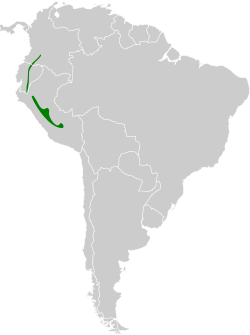 Distribución geográfica de la tangara bermellón.