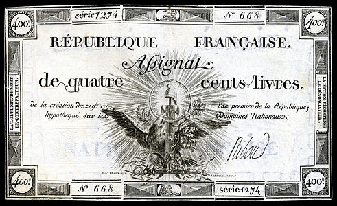 Assignat, by the National Assembly