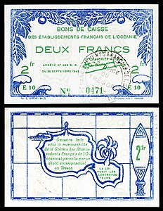 Two French Polynesian franc, by G. Reboul-Salze and Jean C. Ferrand