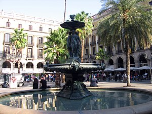 Fontaine des Trois Grâces, 1876, Barcelone, Espagne