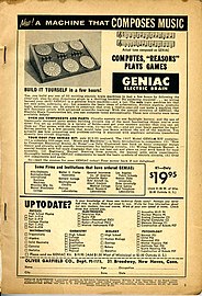 The rudimentary Geniac computer lacked any memory (1955)