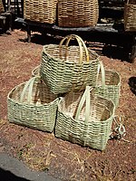 Cestas artesanais feitas com a tala de taboca no Piauí.