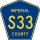 County Road S33 marker