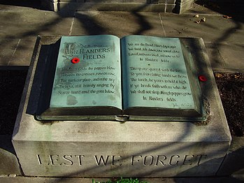 Memorial of "In Flanders Fields"