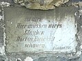 Inscription on the bottom of the sculpture.