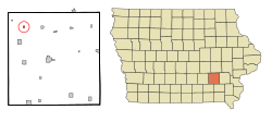 Location of Thornburg, Iowa