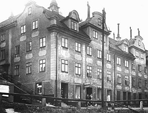 Kullmans hus, fasad mot Lilla Glasbruksgatan 1940.