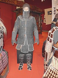 Full composite suit of Edo period samurai chain armour kusari gusoku from the Return of the Samurai exhibit. Art Gallery of Greater Victoria (2010) Victoria, British Columbia, Canada
