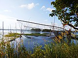 Lift net (Bhesal Jal) in Bangladesh rivers or canals