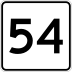 Route 54 marker