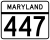 Maryland Route 447 marker