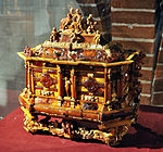 18th century amber casket. Gdańsk patronised by the Polish court flourished as the center for amber working in the 17th century.[273]