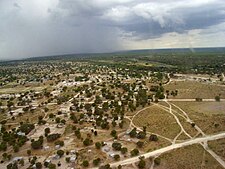 Vista área de Maun em 2007