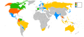 Map of countries that won Miss Intercontinental through the years.