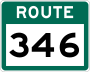 Route 346 marker