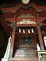 西桂町倉見　白山神社　本殿　一間社入母屋造　軒唐破風付　寛延4年（1751年）　棟梁　渡辺源右衛門、渡辺喜左衛門