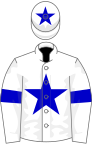 White, blue star, armlets and star on cap