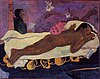 Paul Gauguin's Spirit of the Dead Watching, depicting a nude Tahitian girl lying on her stomach