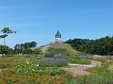 道の駅みねはまに近接するポンポコ山ふるさと公園（秋田県八峰町）