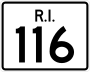 Route 116 marker