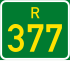 Regional route R377 shield