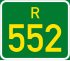 Regional route R552 shield