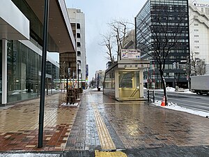 札幌站地下鐵站其中一個出口（2023年1月）